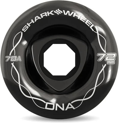 Vista 2 de Ruedas Shark Wheel de 72 mm para longboard de crucero, fórmula DNA, juego de 4 ruedas