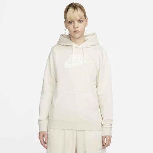 Vista 2 de Nike Sportswear Club Fleece - Sudadera con capucha para mujer, Avena jaspeadoblanco