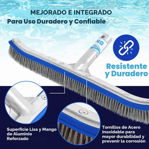 Vista 6 de 440 Cepillo de piscina de acero inoxidable de 18 pulgadas para piscinas