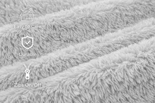 Vista 18 de KOPEKS Cama ortopédica de espuma viscoelástica para perros de 7 pulgadas de grosor, cama extragrande para perros con almohada, color marrón, 50 x 34