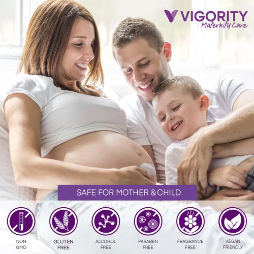 Vista 5 de Crema para estrías para mujeres embarazadas: tratamiento de estrías para el embarazo - Mantequilla de vientre para mujeres embarazadas - Loción