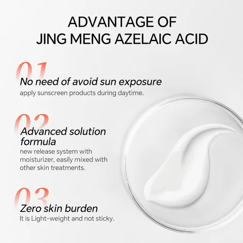 Vista 5 de Crema de suero de ácido azelaico al 10%, tratamiento para el acné y rosácea, minimiza los poros, manchas oscuras manchan las manchas, ácido azelaico