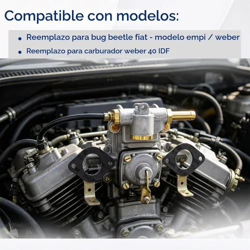 Vista 3 de GXYWADY Repuesto de carburador de 2 barriles para VW Beetle Bug Fiat Weber Engine 40 IDF Carb