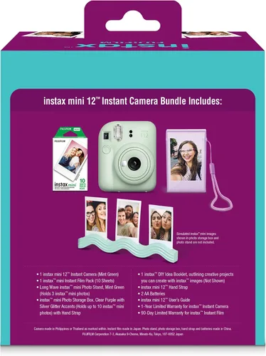 Vista 3 de FUJIFILM Instax Mini 12 Paquete de vacaciones de cámara instantánea 2026 Verde