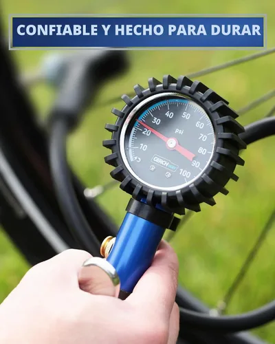 Vista 8 de Adaptador de Válvula Presta para Bomba con Pinza de Aire Desmontable de Schrader a Presta – Inflador de Neumáticos de Bicicleta Preciso y Medidor