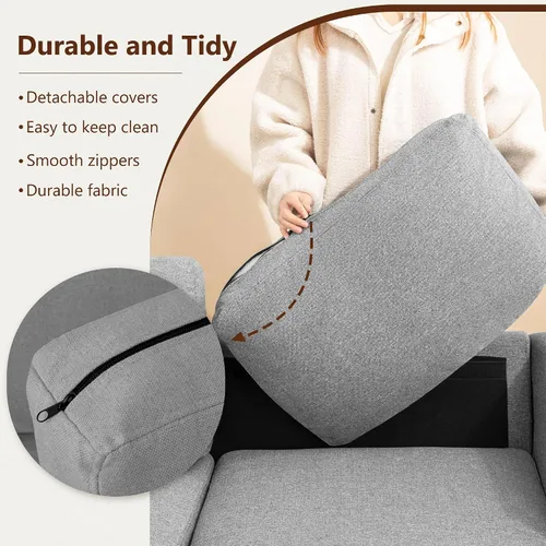Vista 8 de Busaurus Sofá de 3 plazas con asientos profundos, sofá tapizado moderno de mediados de siglo de 89 pulgadas con reposabrazos, cómodos sofás para Gris