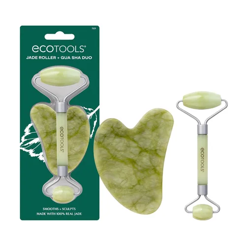 Vista 10 de EcoTools Rodillo facial de amatista, rodillo facial y masajeador de piedra real, herramienta para el cuidado de la piel y esculpir, reduce