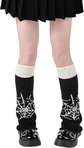 Vista 3 de Century Star Calentadores de piernas para mujeres y niñas, accesorios Kawaii Y2K Cutecore Gyaru Goth Lolita