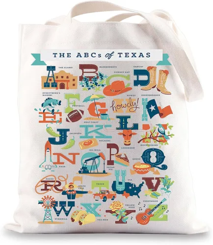 Vista 8 de BWWKTOP Bolsa de viaje del estado de Texas, recuerdos y regalos de Texas, bolsa de comestibles reutilizable para viajes