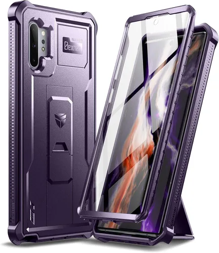 Vista 8 de Dexnor Funda para Samsung Galaxy Note 10+ Plus, [protector de pantalla y soporte integrados] Protección de grado militar de servicio pesado a prueba