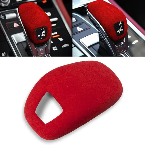 Vista 16 de x xotic tech Funda protectora de piel de gamuza de microfibra para palanca de cambios, compatible con Porsche Macan Panamera Cayman Boxster 911 718