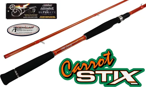 Vista 2 de Caña de pescar plegable de 2 piezas Spinning Wild Wild Orange Giant Size Salmon Steelhead