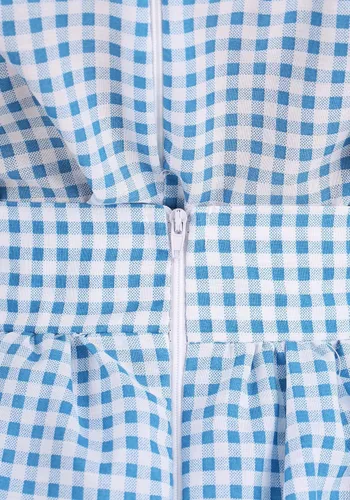 Vista 7 de Women's Kansas Girl Costume with Gingham Dress, Blouse, and Hair Ribbons - Classic Storybook Character Look