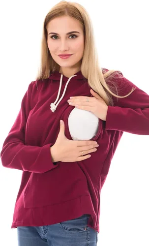 Vista 65 de Bearsland - Sudadera de lactancia y maternidad para mujer, con bolsillos y capucha