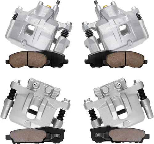 Vista 10 de Detroit Axle - Juego de 4 frenos delanteros para BMW X5 2002, 2003, 2004, 2005, 2006, rotores de freno de disco y pastillas de freno de cerámica