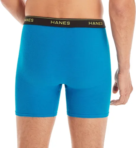 Vista 3 de Hanes Calzoncillos tipo bóxer para hombre, ropa interior de algodón suave y transpirable con cintura ComfortFlex, paquete múltiple
