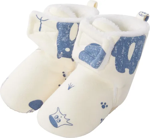 Vista 2 de pureborn Botines de invierno para bebé, de forro polar, antideslizantes, para cuna