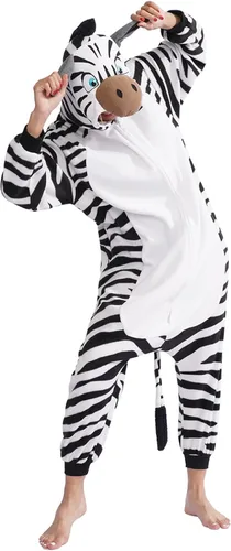 Vista 6 de Adult Onesie Pajamas Cosplay Costume Animal Plush Homewear Sleepwear Jumpsuit for Men Women Girls Boys Teens