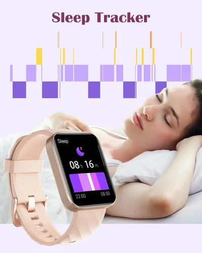 Vista 4 de RUIMEN Relojes inteligentes para mujeres y hombres (responderhacer llamadas) compatibles con teléfonos iPhoneAndroid, pantalla HD de 1.85 pulgadas