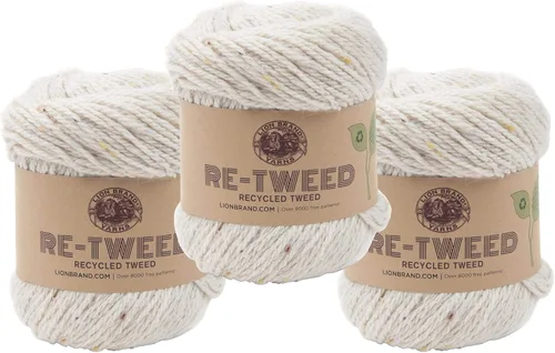 Vista 14 de Lion Brand Yarn ReTweed - Ovillo de lana (1 madeja), color hielo ártico