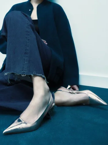 Vista 2 de KaroNairy Zapatos de vestir casuales para mujer, tacones con punta puntiaguda, tacón de gatito, tacones pequeños, zapatos de vestir casuales