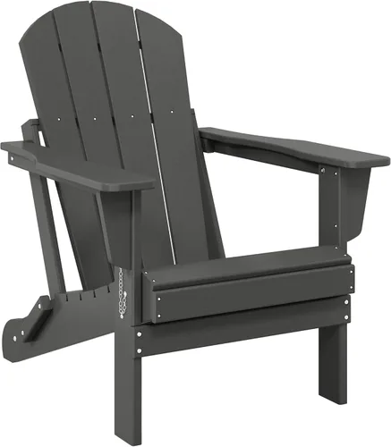 Vista 52 de WO Home Furniture Laguna Silla plegable Adirondack de polietileno de alta densidad, silla para patio para todo tipo de clima, para jardín al aire