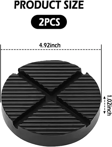 Vista 2 de 2 almohadillas para gato de piso, adaptador de goma negra que proporciona amortiguación, adaptador universal para gato de soldadura con ranuras