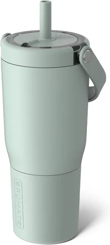 Vista 17 de BrüMate Resa - Vaso de viaje 100% a prueba de fugas de 25 onzas con asa y pajilla, popote SoftSip flexible, funda de silicona para mayor