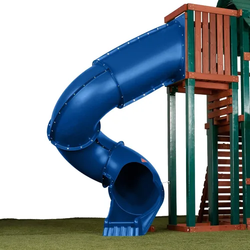 Vista 5 de Swing-N-Slide Tobogán en tubo turbo de 7 pies, Azul
