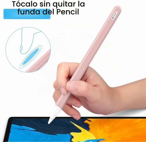 Vista 7 de MoKo Estuche de silicona para Apple Pencil 2ª generación/Pro, rosa suave 1-Rosa suave