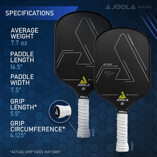Vista 5 de JOOLA Pickleball Paddles – Textured Carbon Grip Surface for Spin, Control & Power – Select Hyperion, Vision or Radius Shapes – Lightweight, Durable
