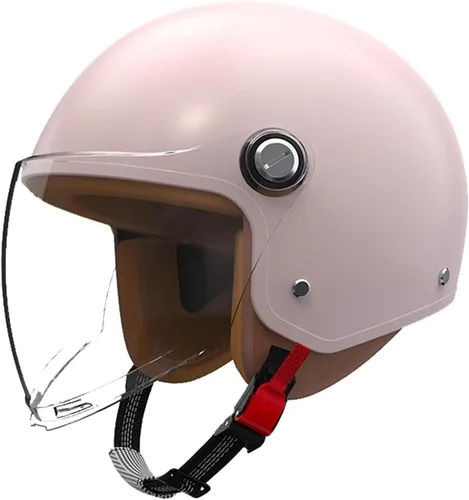 Vista 8 de Cascos Retro 3/4 de Motocicleta Medio, Aprobados por DOT Vintage Scooter Dirt-Bike Go-Kart Ciclomotor Bicicleta Eléctrica Ligeros Hebilla Rápida