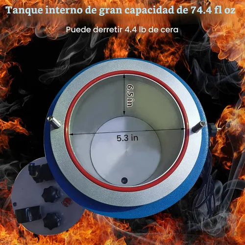 Vista 7 de Inyector de cera de 2.2L, máquina de inyector de cera de 500W, Máquina de fundición de cera de temperatura ajustable 86.0 °F-230.0 °F, Máquina
