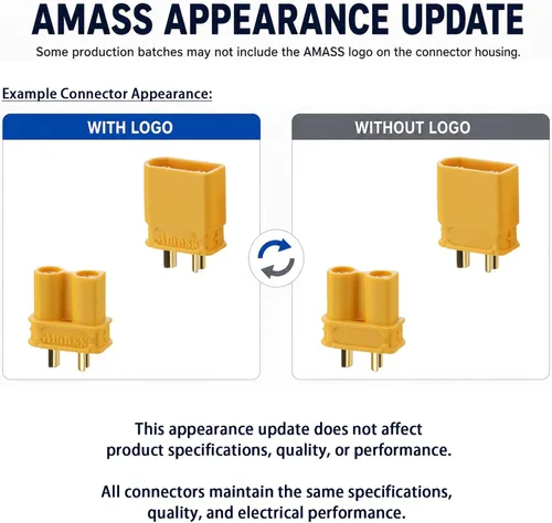 Vista 2 de ELFCULB 10 pares de conectores Amass XT30PW, conectores macho hembra XT30 para robot mini UAV (amarillo)
