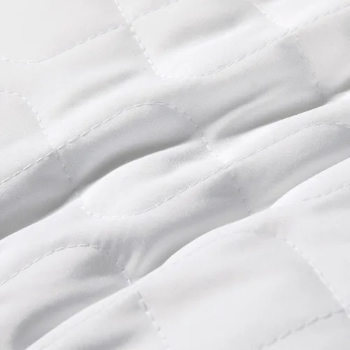 Vista 6 de puredown Juego de 2 almohadas acolchadas de plumas de ganso, color blanco, tamaño Queen estándar