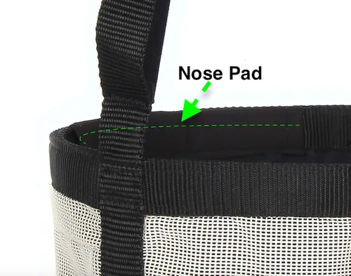 Vista 6 de Majestic Ally Bolsa de alimentación para caballos, bolsa de alimentación de malla de nailon resistente, correa ajustable con cierre duradero