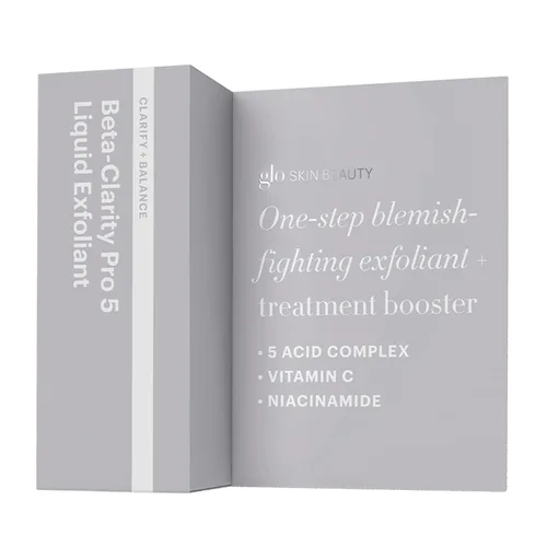 Vista 2 de Glo Skin Beauty Beta-Clarity Pro 5 Exfoliante líquido, tamaño de viaje, AHA + BHA, tratamiento exfoliante químico aclarante y equilibrante