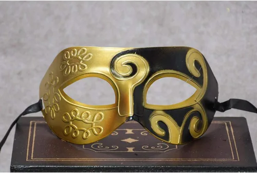 Vista 2 de Rgontar 10 máscaras venecianas unisex retro para mascarada, para fiestas de disfraces y disfraces Oro