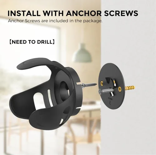 Vista 4 de awakentti Soporte de pared 2 en 1 para Echo Dot de 4ª generación, accesorios que ahorran espacio, resistente, colgador de salida para altavoz