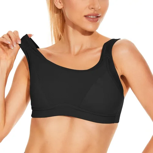 Vista 2 de Wingslove Sujetadores deportivos para mujer, de alto impacto, ajustable, sin varillas, talla grande, para entrenamiento, correr, talla grande