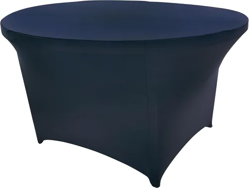 Vista 154 de Mantel de cóctel de elastano redondo de 24 pulgadas x 30 pulgadas de alto, color negro