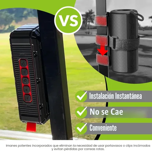 Vista 2 de Dprofy 2 altavoces de golf Bluetooth magnéticos portátiles profesionales, inalámbricos, impermeables, IPX6/a prueba de golpes, altavoces de golf