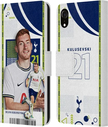 Vista 64 de Head Case Designs Officially Licensed Tottenham Hotspur F.C. Cristian Romero 2022/23 First Team Leather Wallet Case Compatible with Apple iPhone 11
