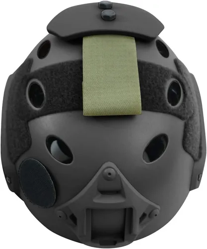 Vista 4 de militaryharbor LT R500 Desert Raider Bounty Hunter - Máscara táctica para casco rápido (solo máscara), color negro