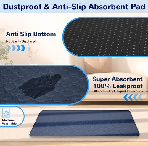 Vista 4 de Cama para perro XL indestructible impermeable para perros grandes, sofá ortopédico con alfombrilla antideslizante, cama de espuma viscoelástica