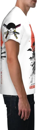 Vista 3 de Camisa de anime para hombre, camiseta de manga corta casual con estampado 3D de verano