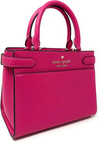 Vista 3 de Kate Spade New York Staci - Bolso pequeño de piel Saffiano, Hibisco profundo