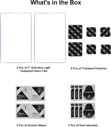 Vista 7 de DEVASO Protector de pantalla para cubierta de vapor, paquete de 6 protectores táctiles y 2 unidades de vidrio templado 9H transparente HD