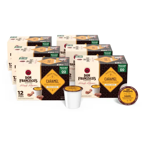 Vista 8 de Don Francisco’s Coffee Double French; cápsulas reciclables estilo K-Cup, tueste oscuro, compatibles con cafeteras Keurig (72 unidades)
