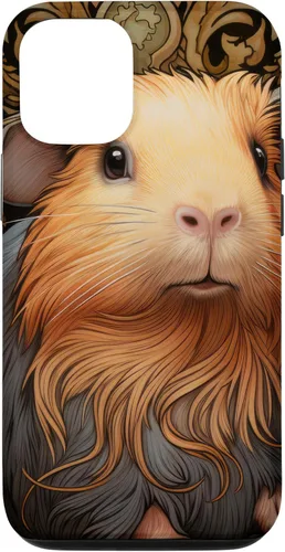 Vista 26 de iPhone 16 Guinea Pig Art Nouveau Abstract Case